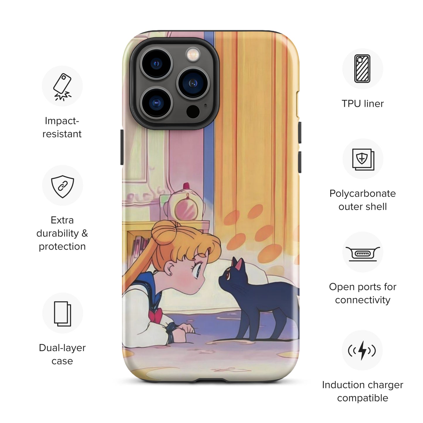 Coque d'iPhone® Sailor Moon et Luna