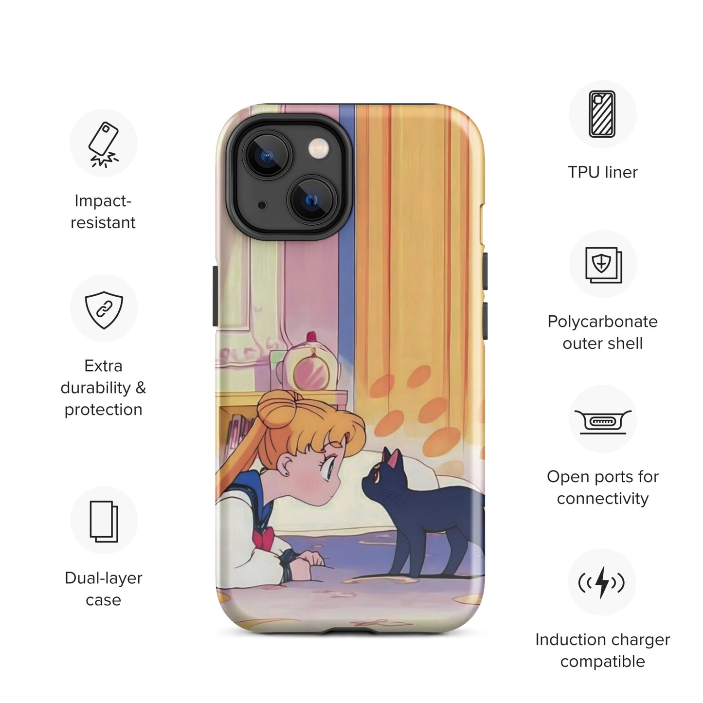 Coque d'iPhone® Sailor Moon et Luna