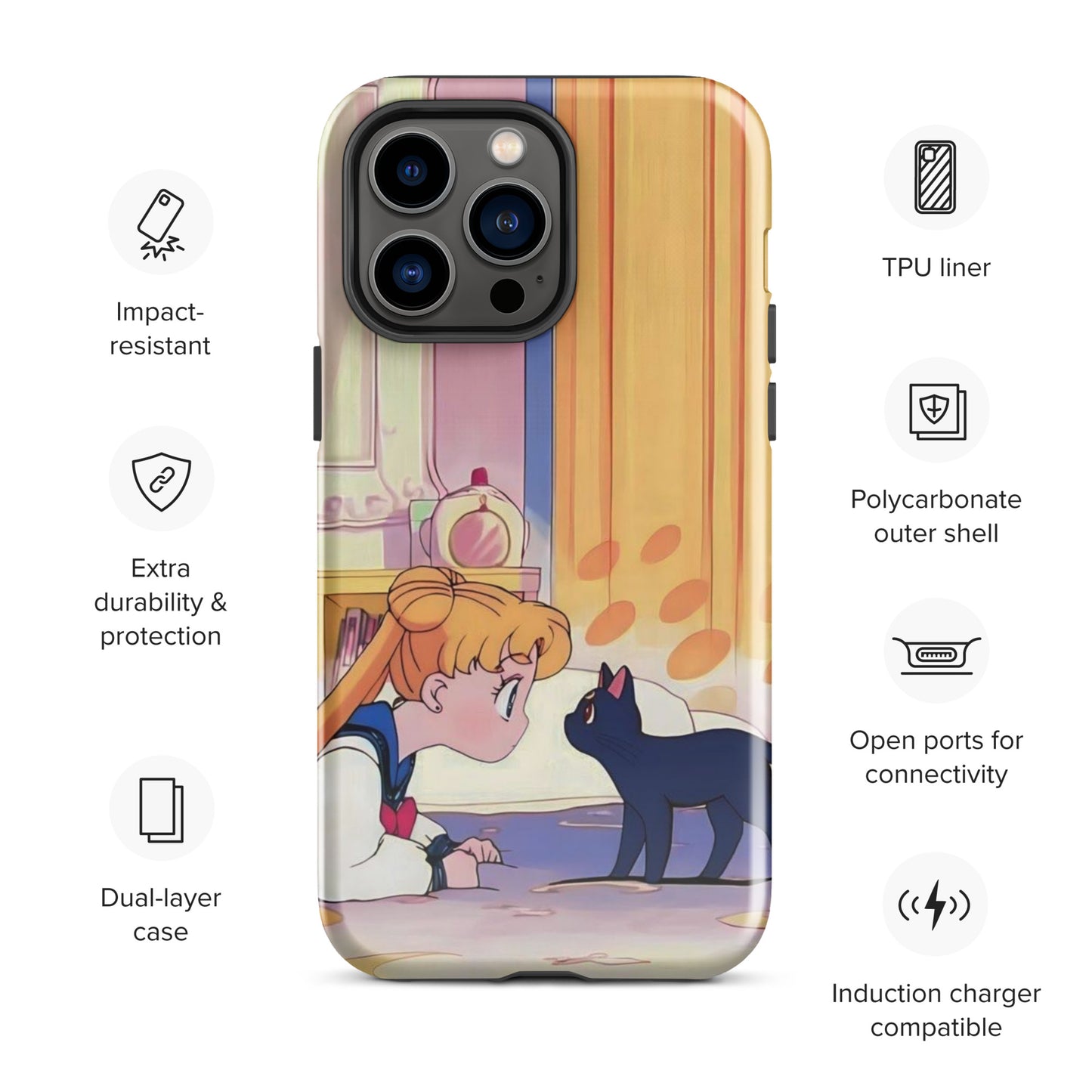 Coque d'iPhone® Sailor Moon et Luna