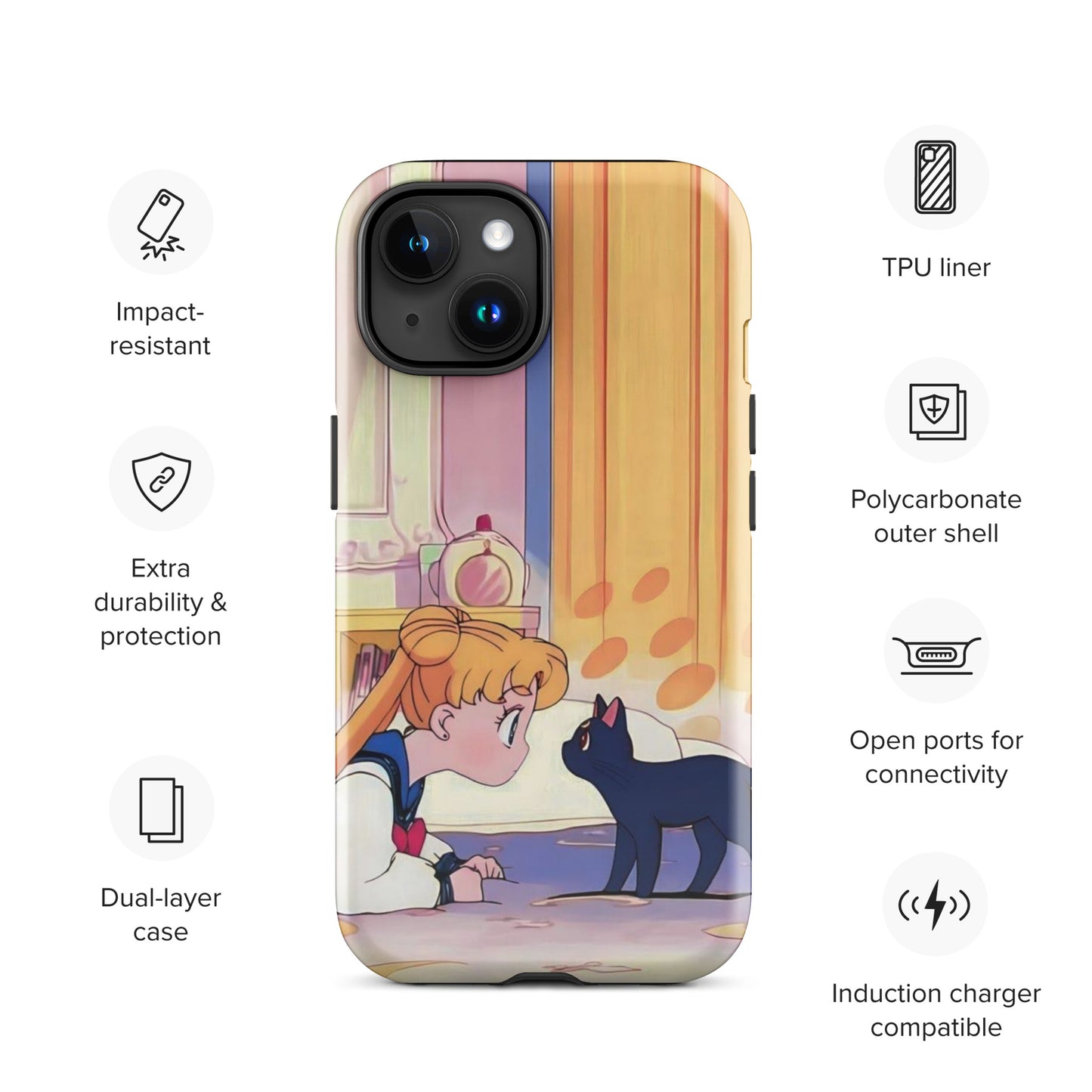 Coque d'iPhone® Sailor Moon et Luna