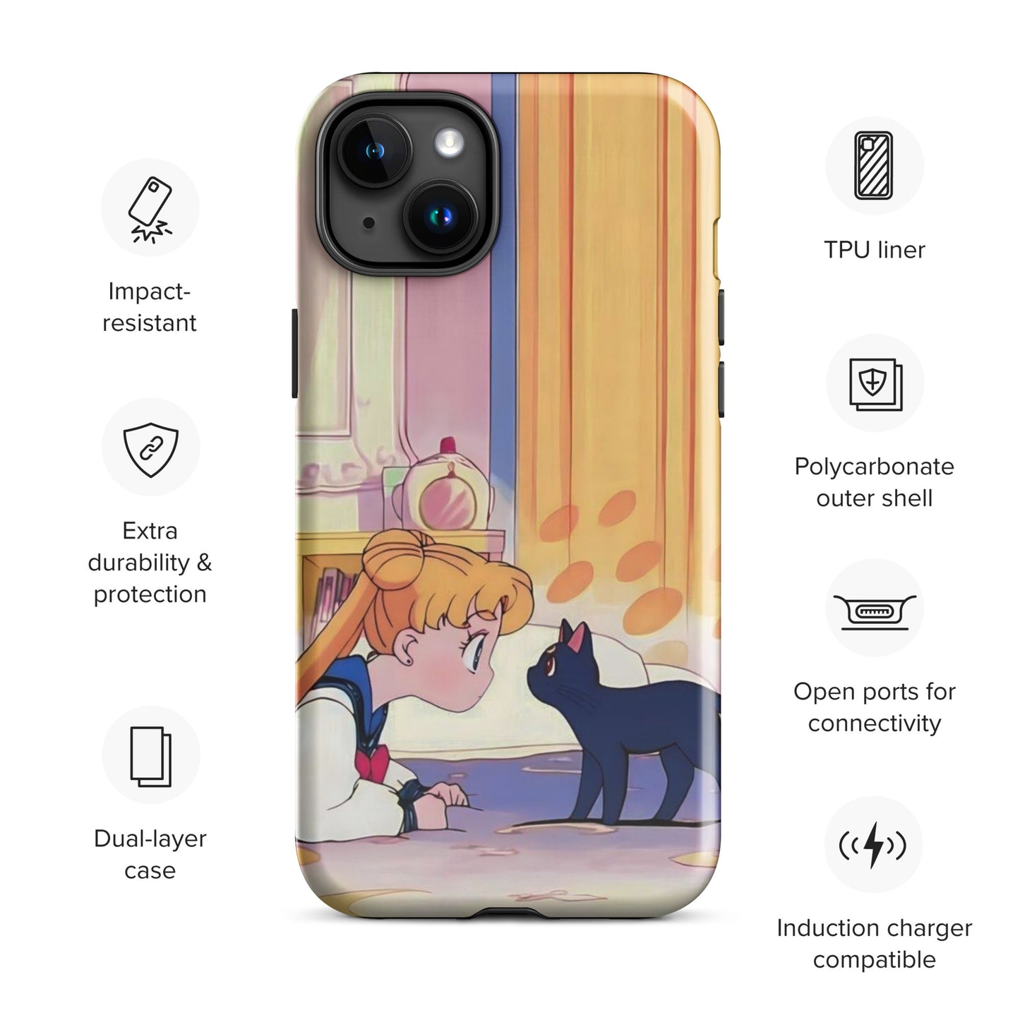 Coque d'iPhone® Sailor Moon et Luna