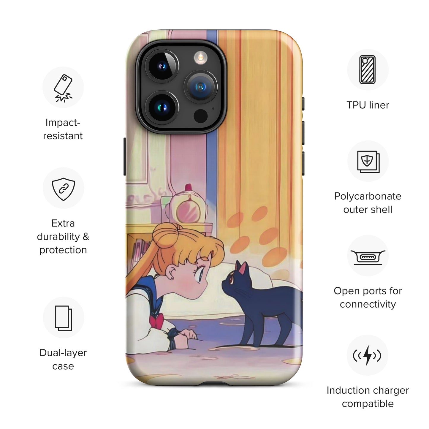 Coque d'iPhone® Sailor Moon et Luna