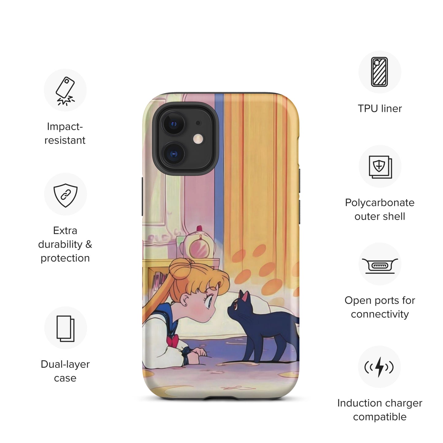 Coque d'iPhone® Sailor Moon et Luna