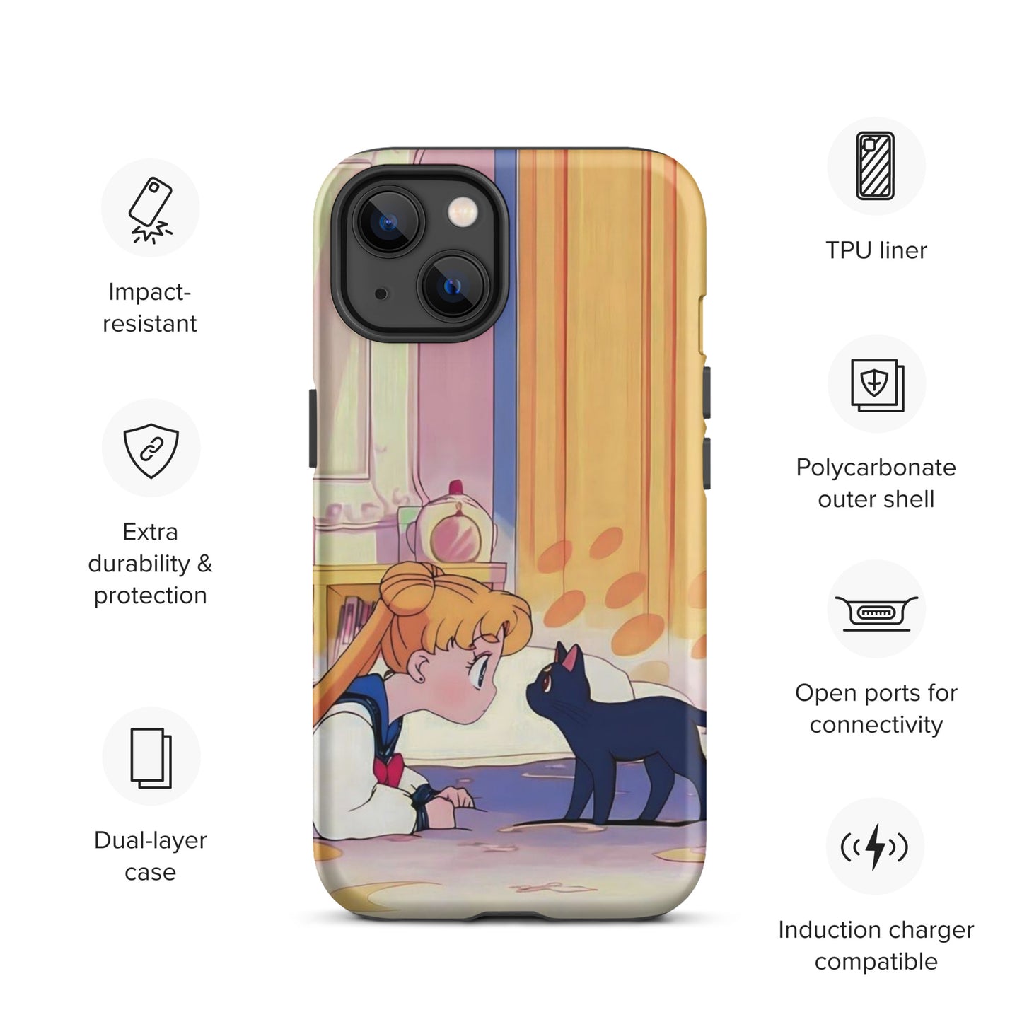 Coque d'iPhone® Sailor Moon et Luna