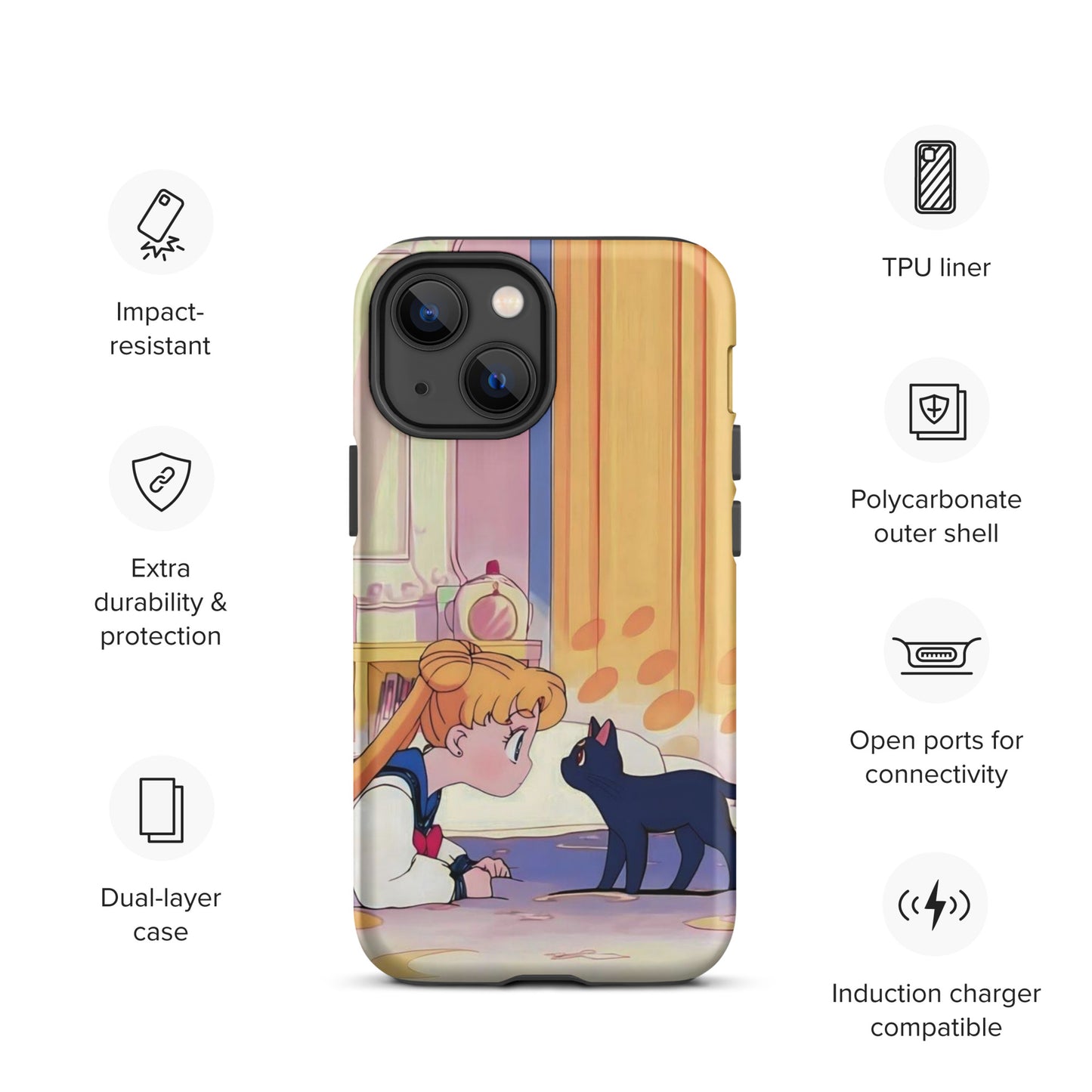 Coque d'iPhone® Sailor Moon et Luna