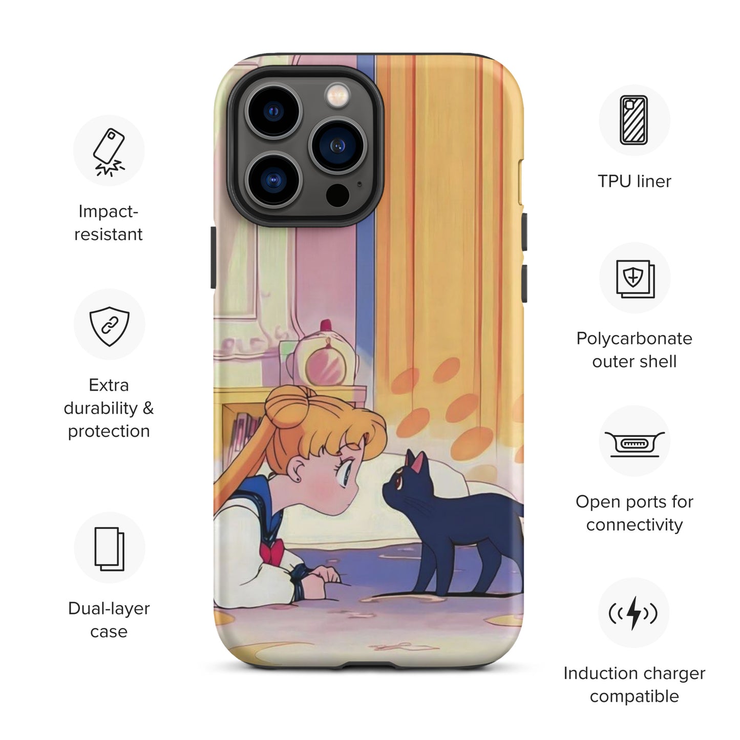 Coque d'iPhone® Sailor Moon et Luna