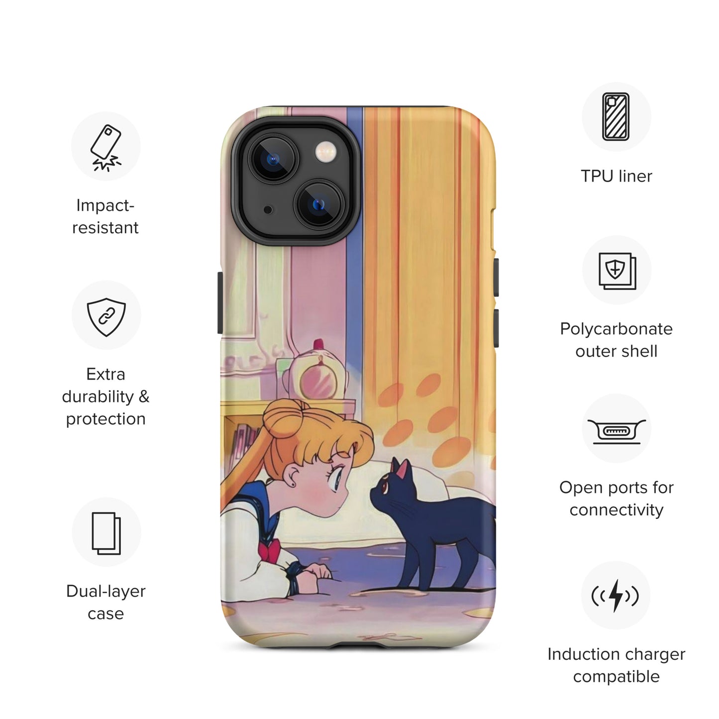 Coque d'iPhone® Sailor Moon et Luna