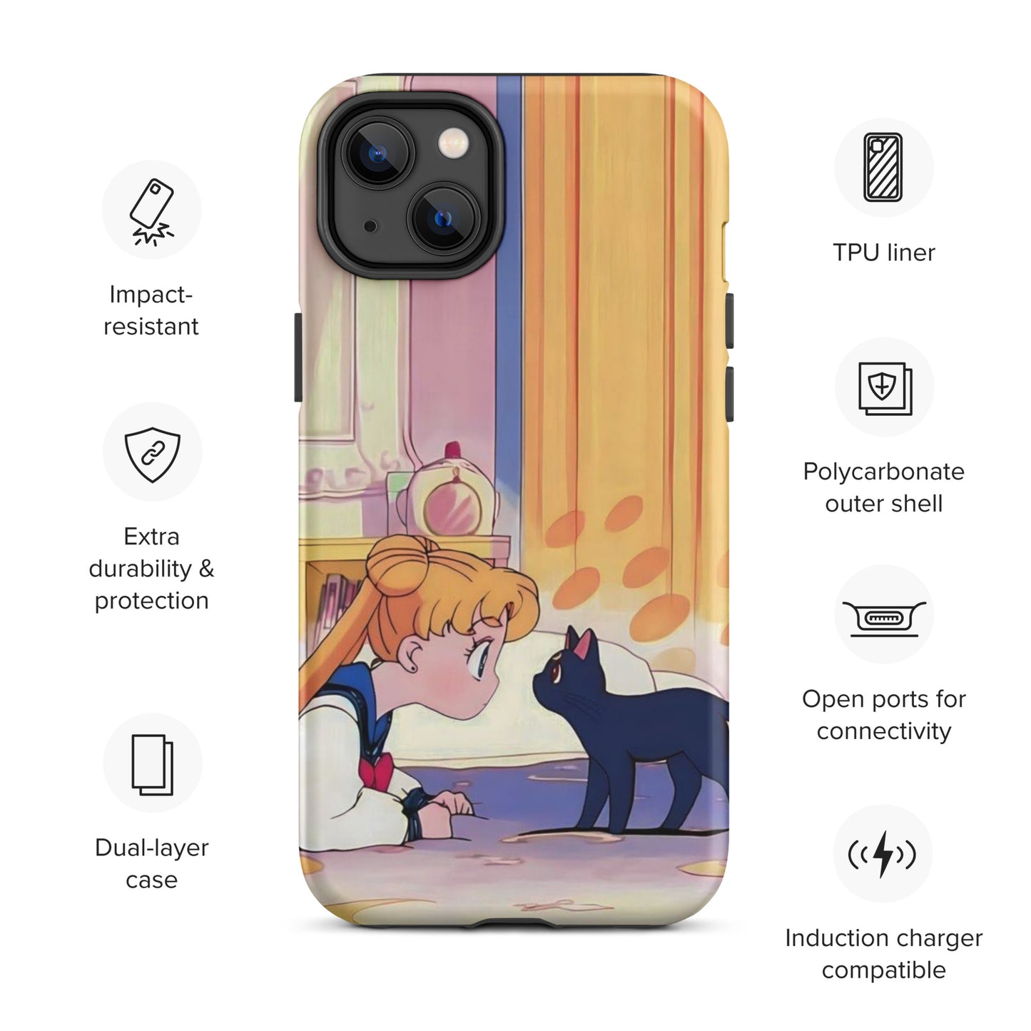 Coque d'iPhone® Sailor Moon et Luna