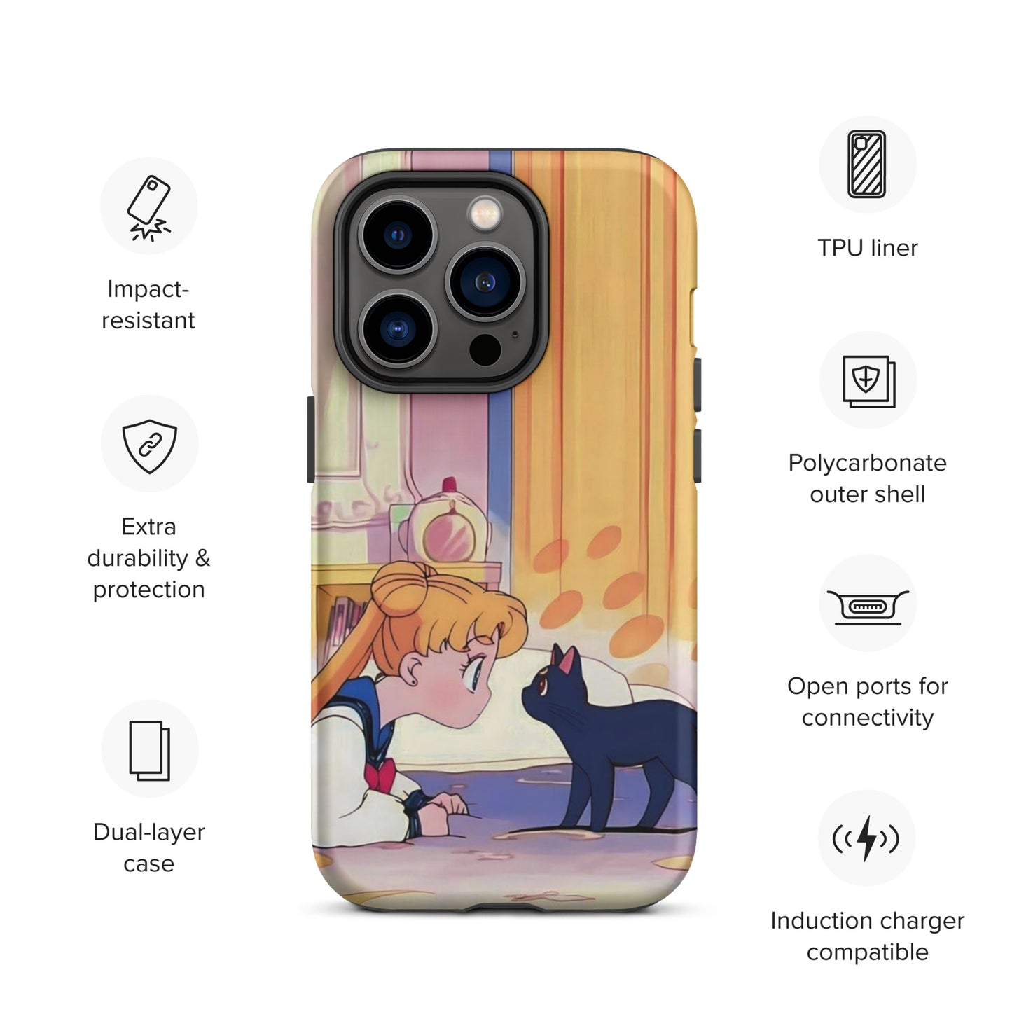 Coque d'iPhone® Sailor Moon et Luna