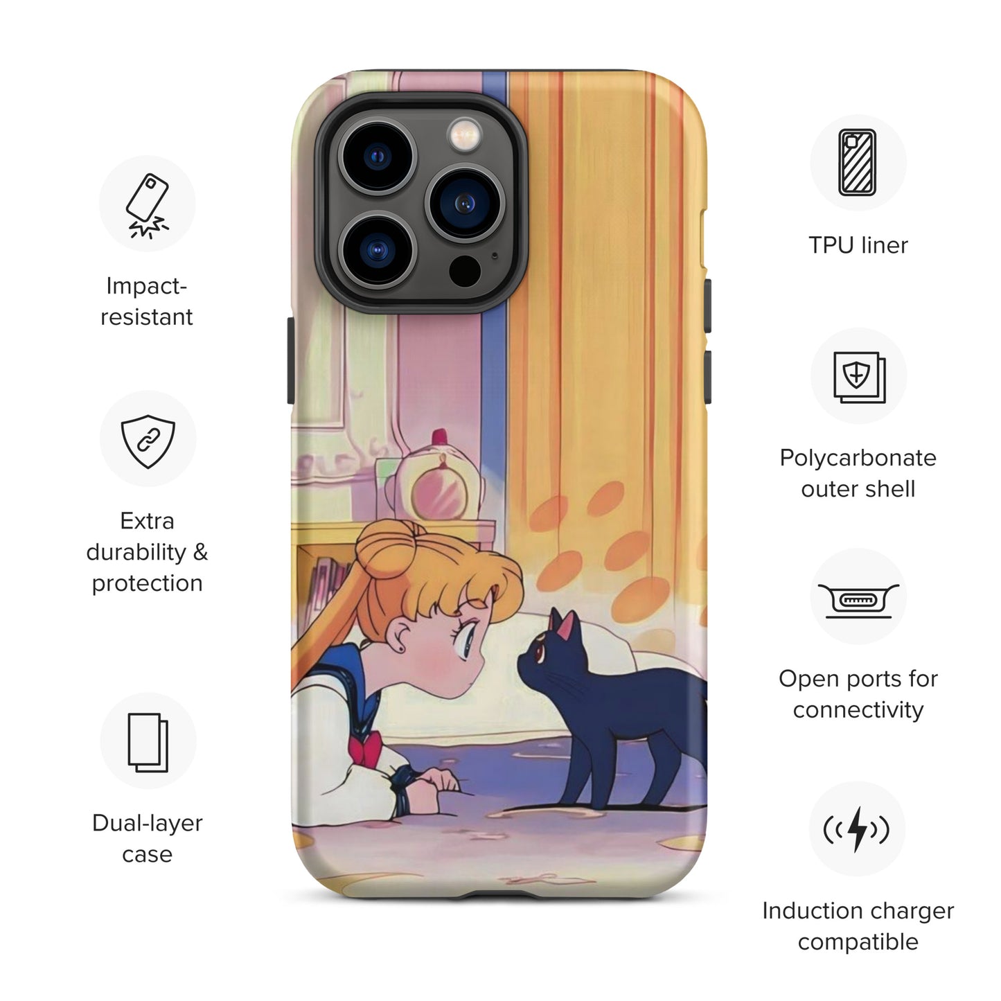 Coque d'iPhone® Sailor Moon et Luna