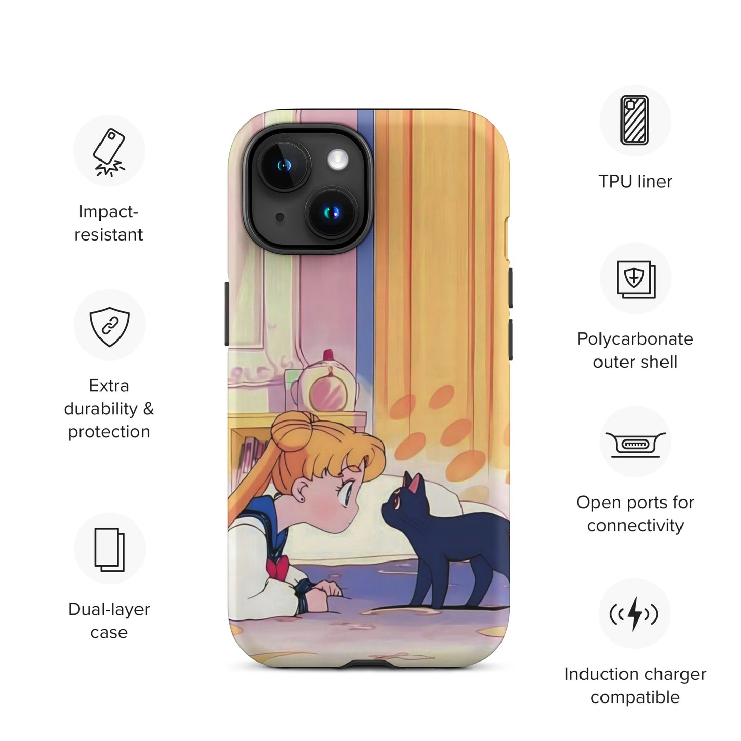 Coque d'iPhone® Sailor Moon et Luna