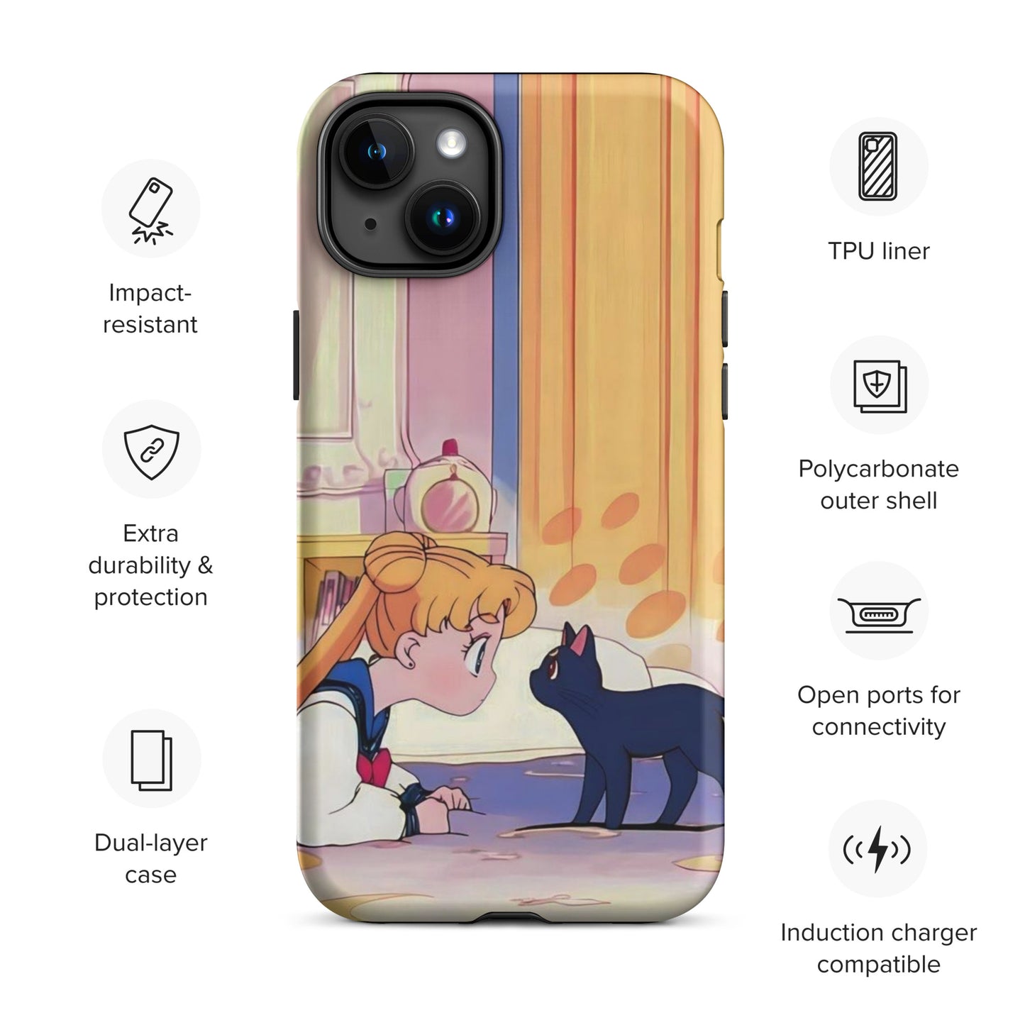 Coque d'iPhone® Sailor Moon et Luna