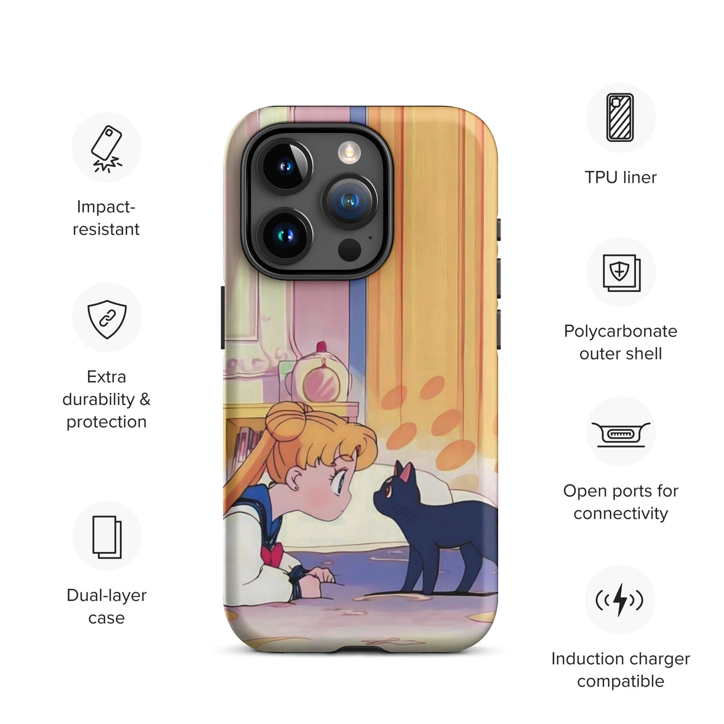 Coque d'iPhone® Sailor Moon et Luna