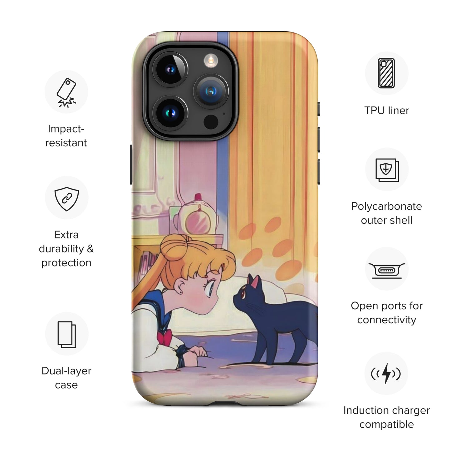 Coque d'iPhone® Sailor Moon et Luna